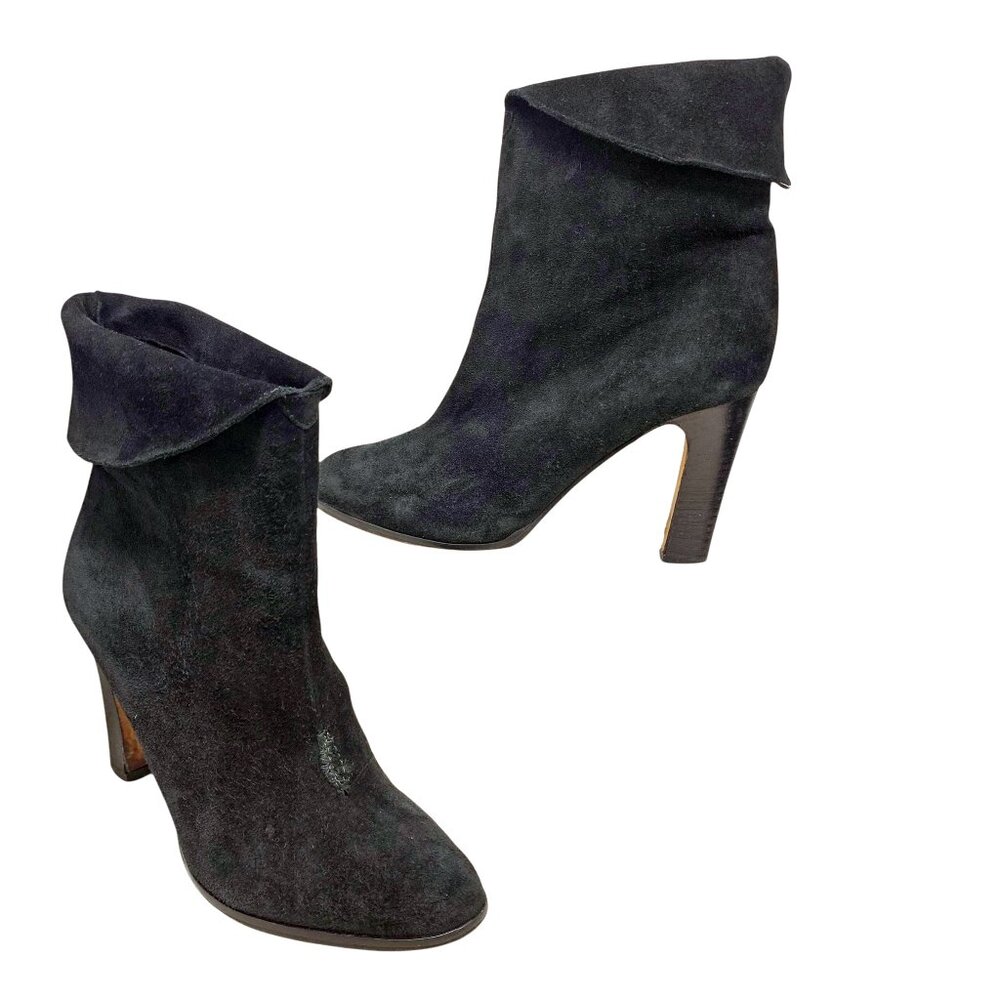 KORS Michael Kors Black Italy Suede Pull On Booties‎